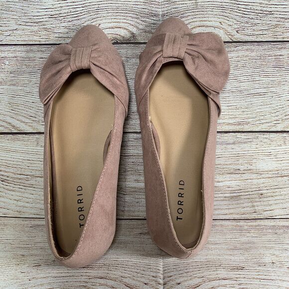 Torrid Womens Size 7.5WW Pointed Toe Bow Flats - Picture 9 of 10